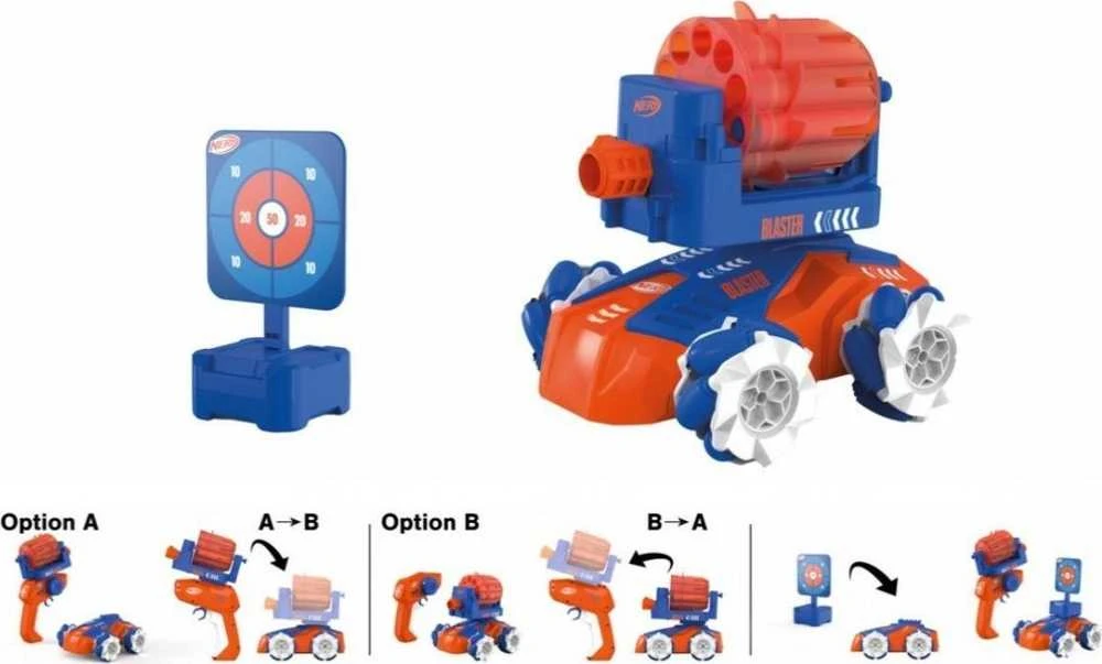 Carrera Radijo bangomis valdomas Nerf automobiliukas su šaudymo funkcija
