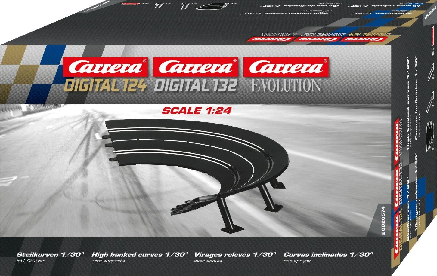 Carrera Pasviręs posūkis 1/30 6 vnt. (GCX3160)
