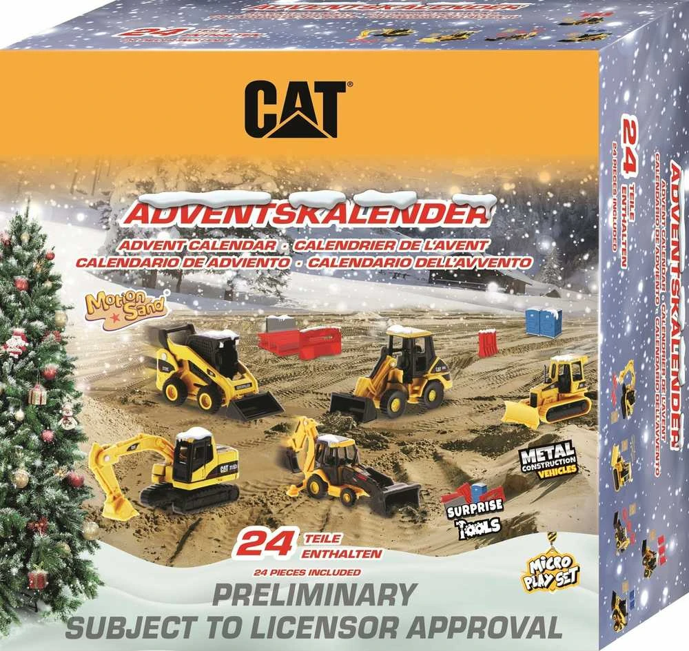 CAT advento kalendoriaus pakuotė su technikos modeliais