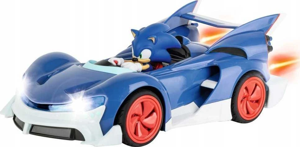Carrera Radijo bangomis valdomas Sonic lenktyninis automobilis su akumuliatoriumi