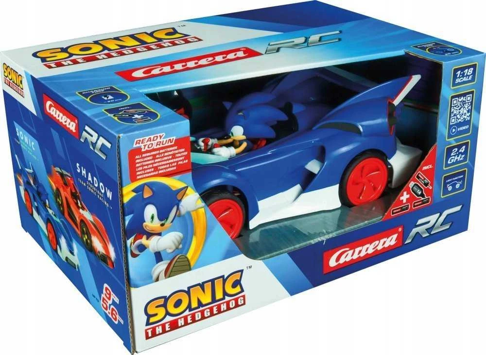 Carrera Radijo bangomis valdomas Sonic lenktyninis automobilis su akumuliatoriumi