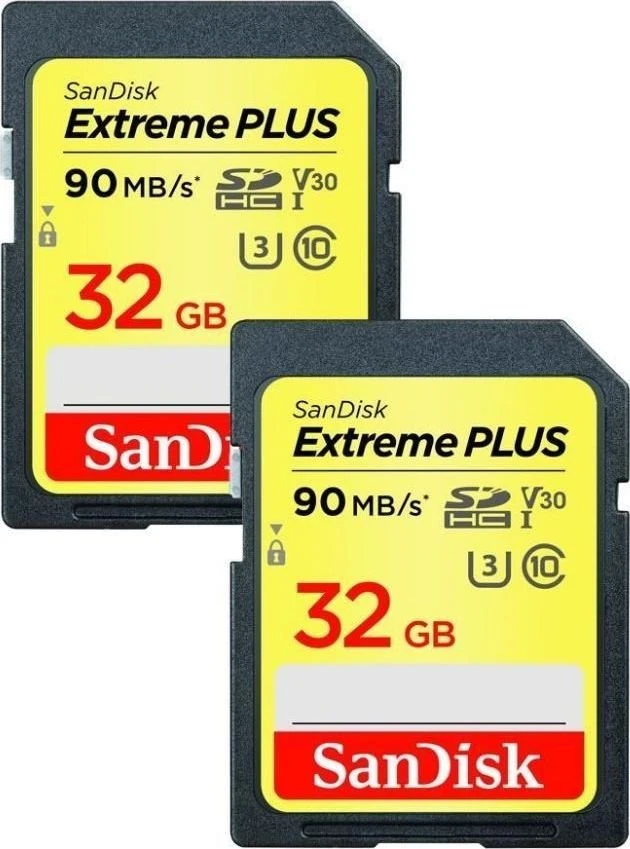 SanDisk Extreme PLUS 32GB SD kortelės pora