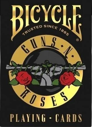 Guns N' Roses Bicycle žaidimo kortos – pokeriui ir kolekcionieriams