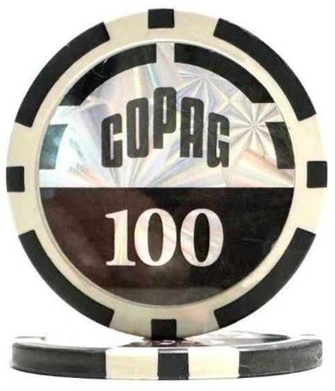 Cartamundi Pokerio Rinkinys - Copag 300 Žetonų 11.5g su 2 Kaladėmis Tamsiame Aliuminio Korpuse