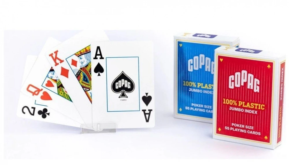 Cartamundi Pokerio Rinkinys - Copag 300 Žetonų 11.5g su 2 Kaladėmis Tamsiame Aliuminio Korpuse