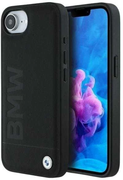 Dėklas BMW Leather Hot Stamp iPhone 16e Case - Juodas