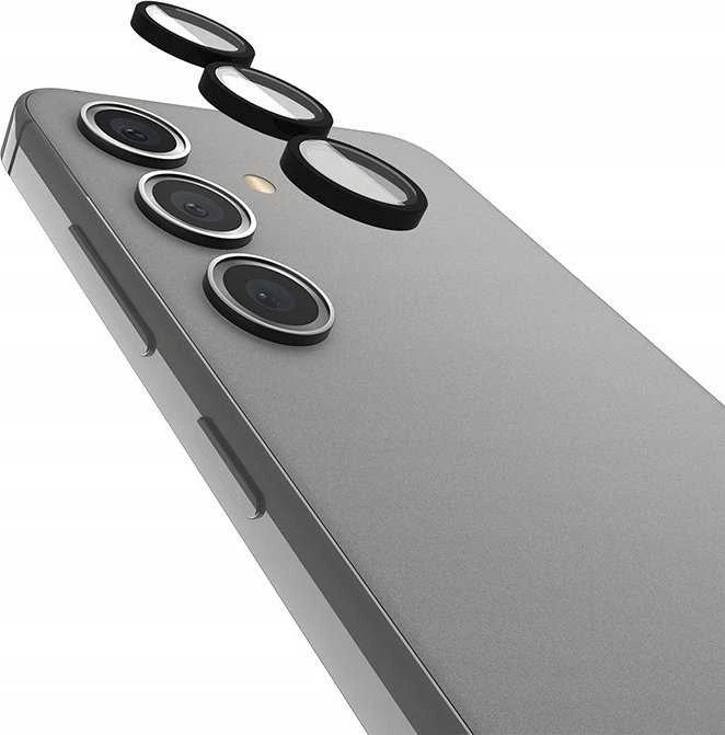 Case-Mate Aluminum Ring Lens Protector - Apsauginis stiklas skirtas the camera lens of the Samsung Galaxy S24 (Juodas)