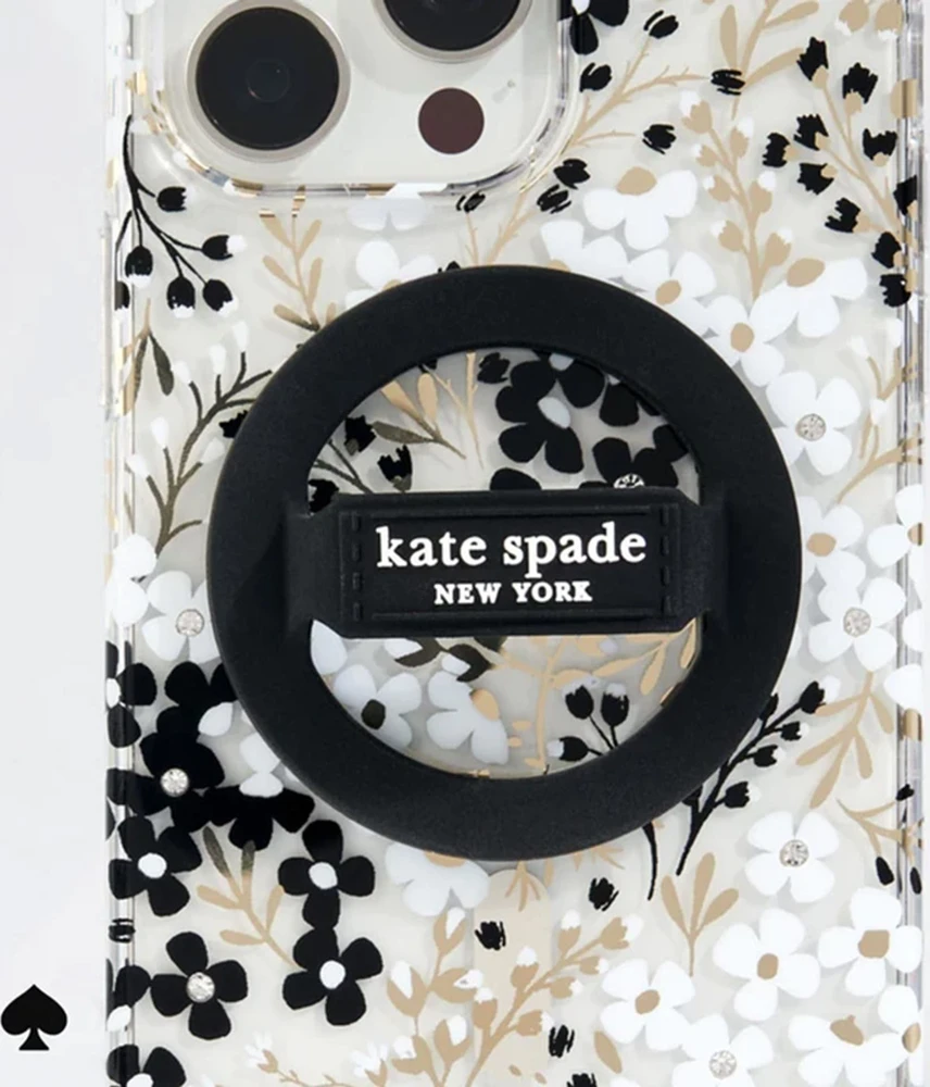Dėklas Case-Mate Kate Spade New York magnetinės kilpos laikiklis - MagSafe pirštų laikiklis Juodas