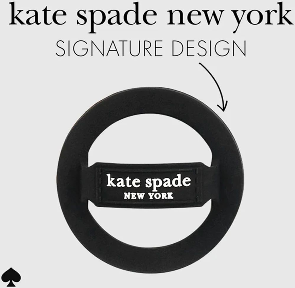 Dėklas Case-Mate Kate Spade New York magnetinės kilpos laikiklis - MagSafe pirštų laikiklis Juodas