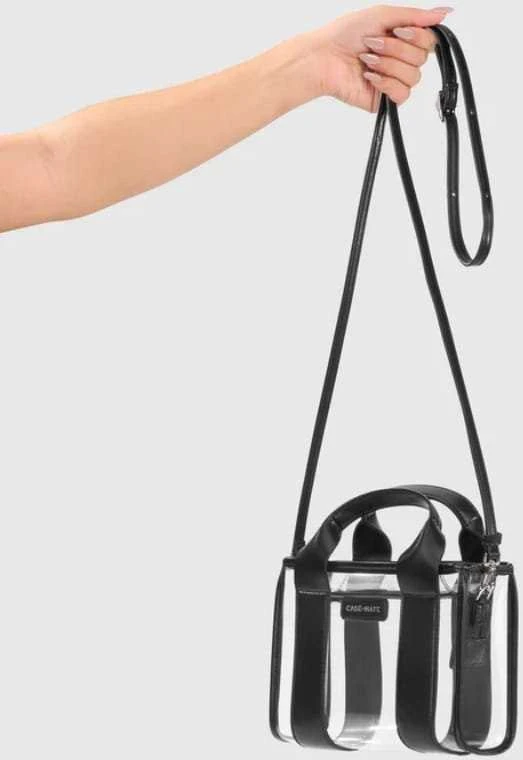 Case-Mate Micro Tote Bag - Atsparus vandeniui Shoulder Bag (Midnight Juodas/Clear)