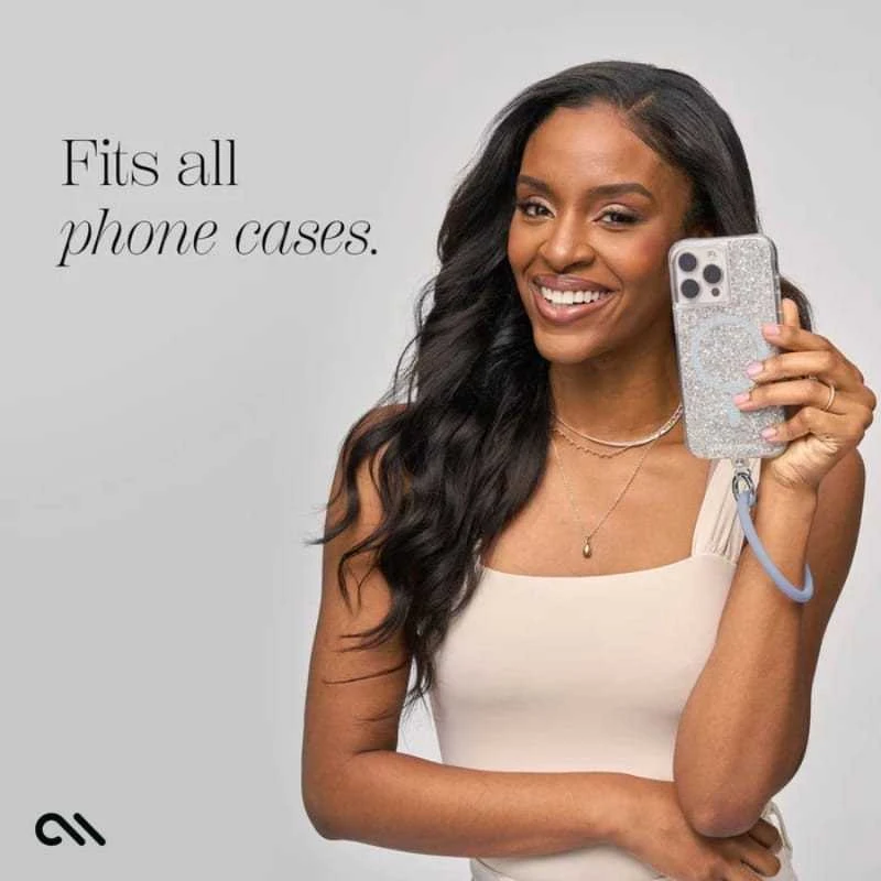 Dėklas Case-Mate Phone Bangle - Wrist virvelė telefonui Pale Mėlyna