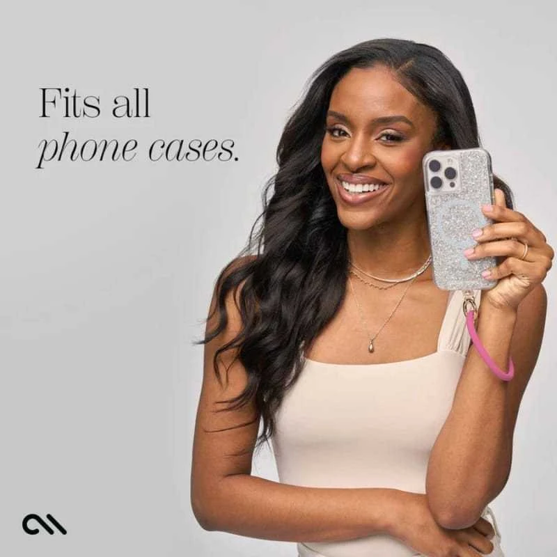 Dėklas Case-Mate Phone Bangle - Wrist virvelė telefonui Fuchsia