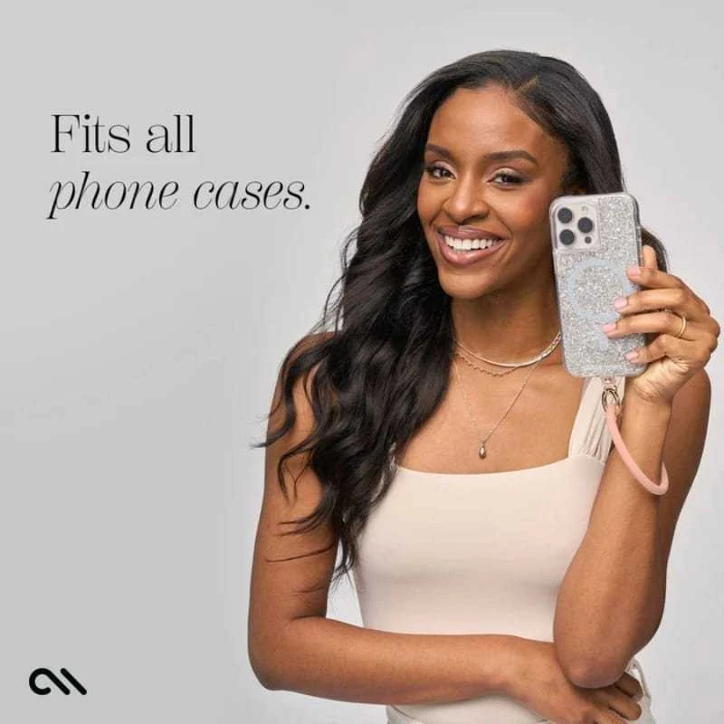 Dėklas Case-Mate Phone Bangle - Wrist virvelė telefonui Peach