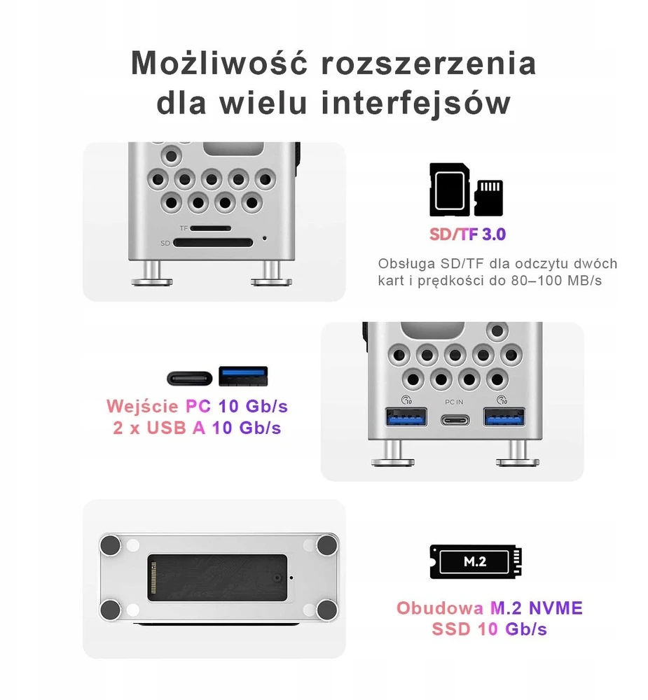 Serveris Obudowa Orico MS10-5P Sidabrinė (MS10-5P-SV-EP)