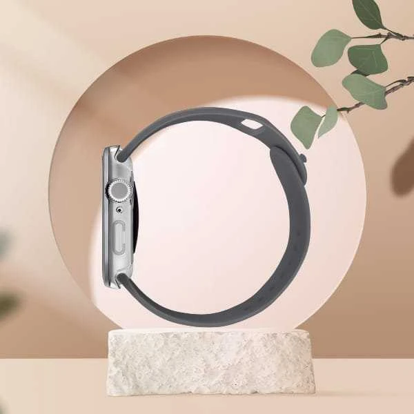 Dėklas UNIQ Voute for Apple Watch Series 10 / 11 46mm tempered glass sidabrinis