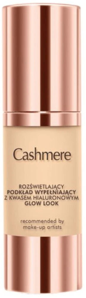 Cashmere Cashmere Glow Look Rozświetlający podkład wypełniający su kwasem hialuronowym 30ml rusvai gelsvas (3)