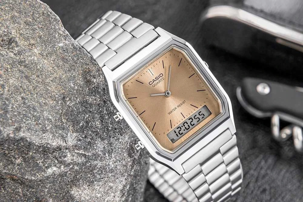 CASIO VINTAGE UNISEX LAIKRODIS AQ-230A-4AMQYDF + DĖŽUTĖ