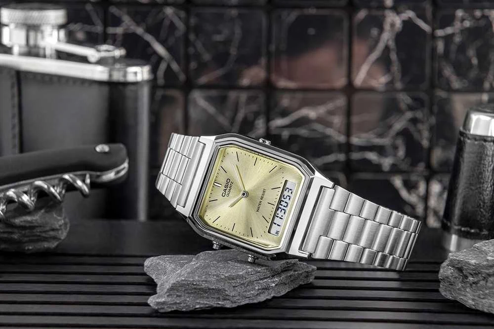 CASIO VINTAGE UNISEX LAIKRODIS AQ-230A-9AMQYDF + DĖŽUTĖ