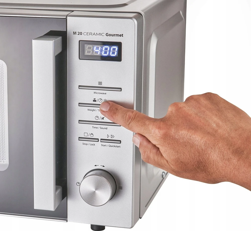 Caso | Keraminė gurmaniška mikrobangų krosnelė | M 20 | Laisvai pastatoma | 700 W | Sidabrinis