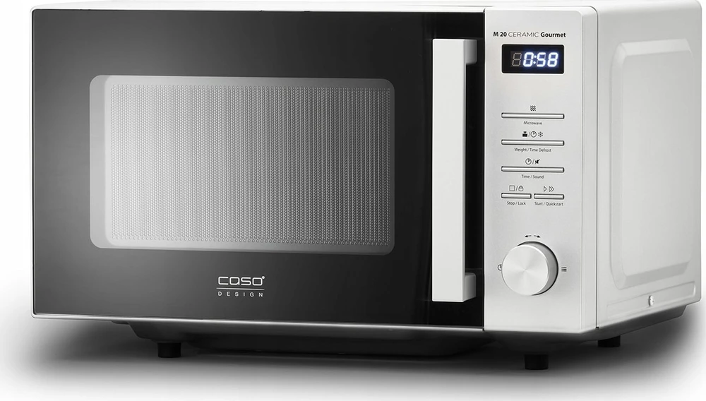 Caso | Keraminė gurmaniška mikrobangų krosnelė | M 20 | Laisvai pastatoma | 700 W | Sidabrinis