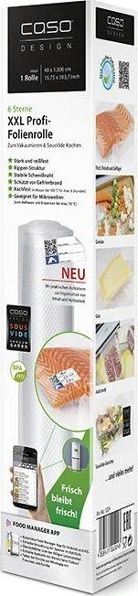Caso profesionalios vakuumavimo plėvelės ritinys, 40 × 1000 cm, 1 vnt., 150 μm