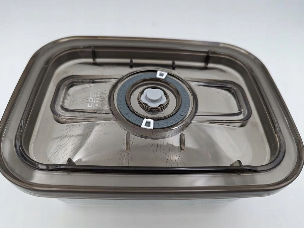 Caso | Stiklinis vakuuminis indas su plastikiniu dangteliu | VacuBoxx Eco L | Skaidrus