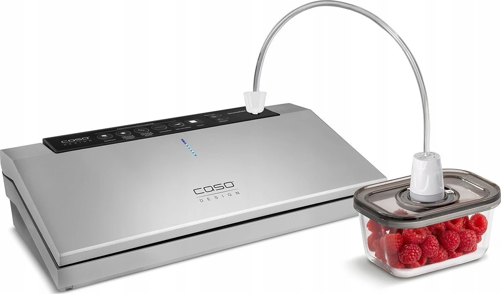 Caso VacuBoxx Eco-Duo S 2 stiklinės vakuuminės talpyklos su plastikiniu dangteliu, 0.5 L, 2 vnt.