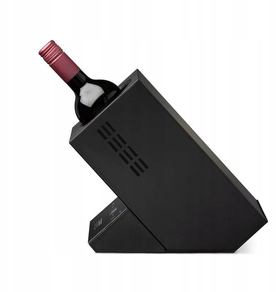 Vieno butelio vyno šaldytuvas Caso WineCase One, Juodos spalvos