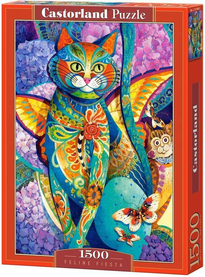 Castorland Dėlionė 1500 vnt. - Feline Fiesta (Katės šventė) aprašymas - Prekės nuotrauka