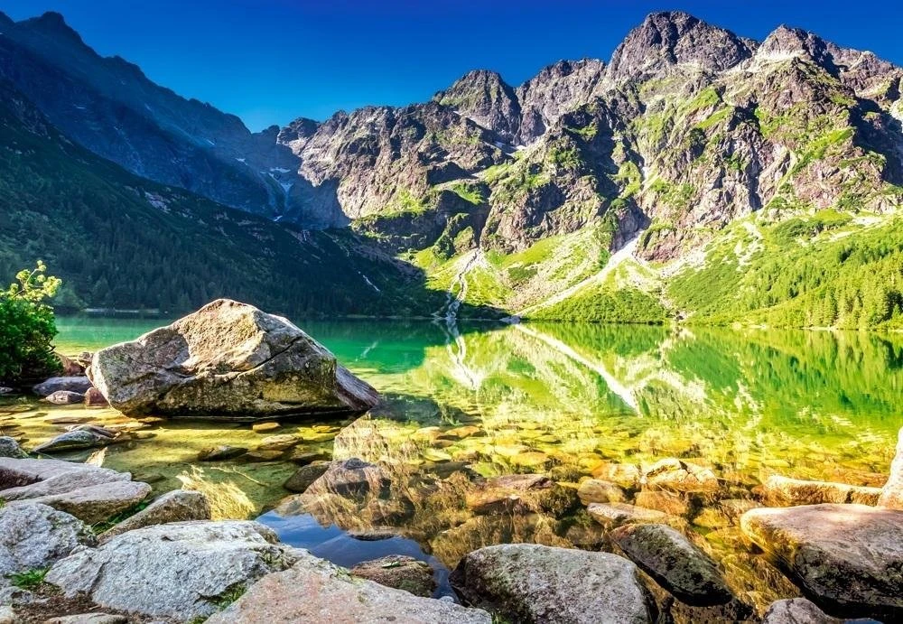 Castorland dėlionė Sunrise at Morskie Oko Tatras Poland 1500 det.