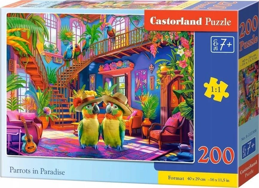 Castorland Dėlionė 200 vnt. - Papūgos rojuje