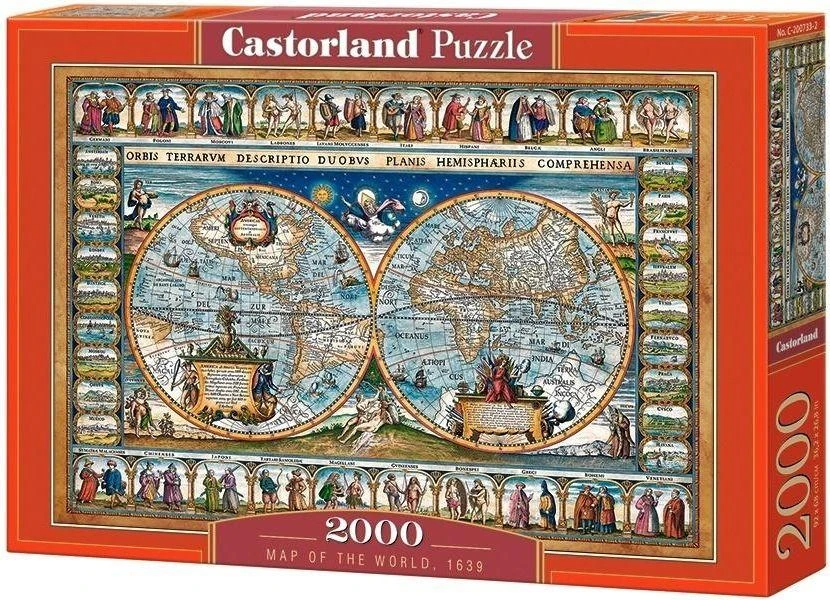 Castorland Dėlionė 2000 vnt. - Pasaulio žemėlaipis aprašymas - Prekės nuotrauka