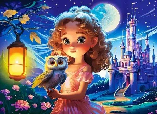 Castorland Dėlionė 70 vnt. - Princesė su pelėda