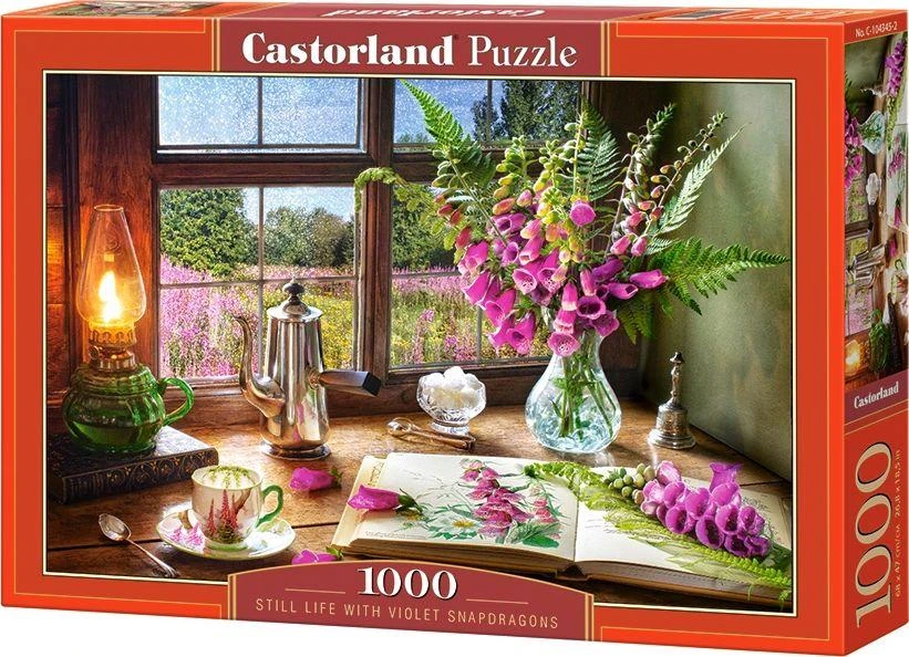 Castorland dėlionė Natiurmortas su Violet Snapdragons 1000 det.