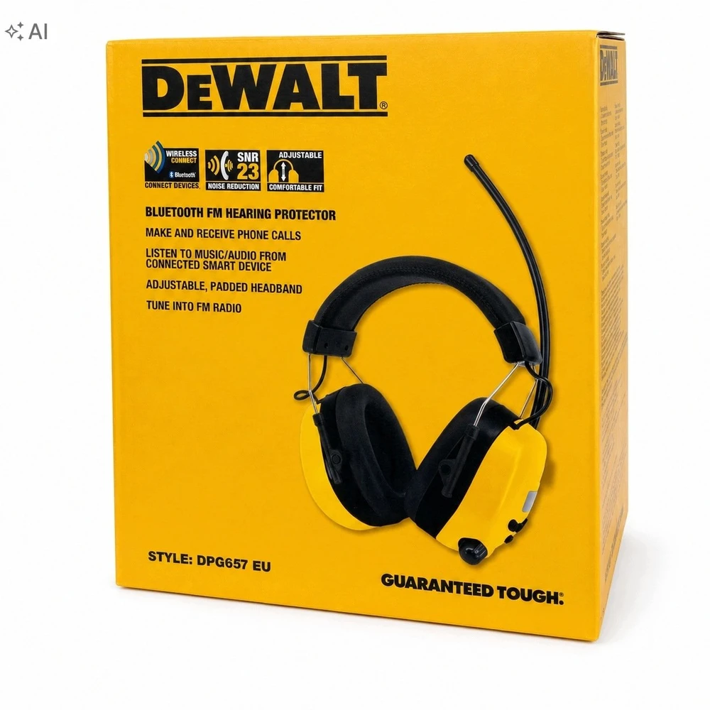 Apsauginės ausinės su radiju ir Bluetooth DPG657 DEWALT