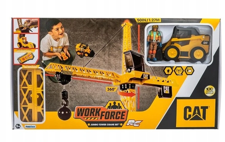 CAT RC statybinio krano rinkinys Workforce Jumbo Tower Crane Set, 82438