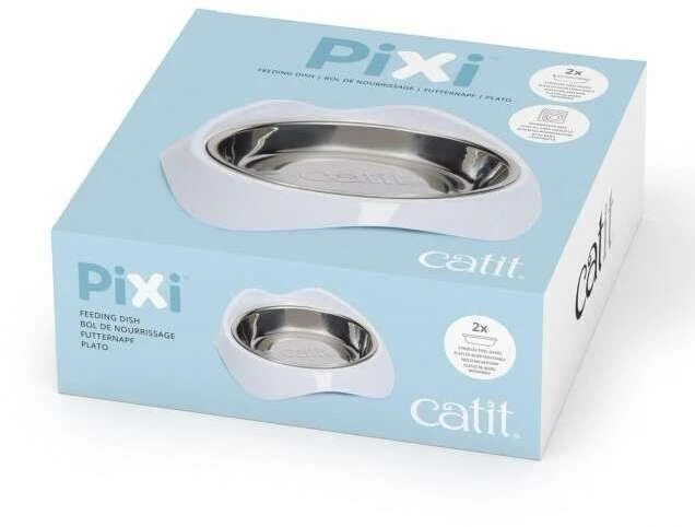Catit Pixi, dubenėlis, katėms, baltas, 16 x 16 x 5,7 cm, 200 ml
