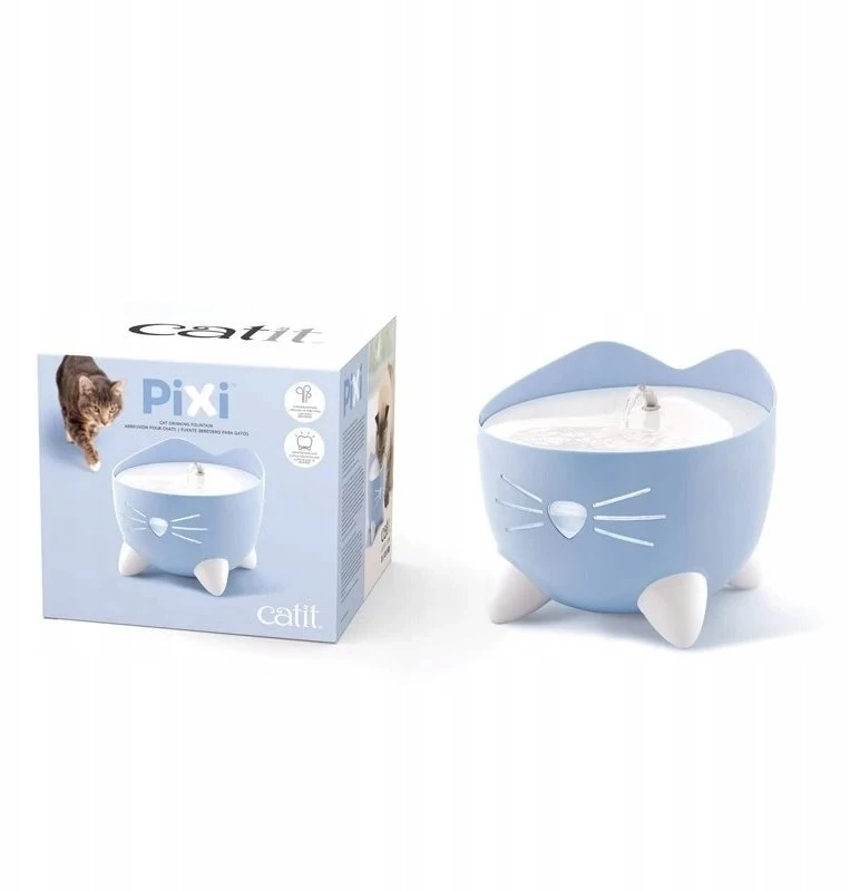 Catit Pixi Fountain Combo, komplektas poidło Pixi 2,5l + dubenėlis, Šviesiai mėlynas