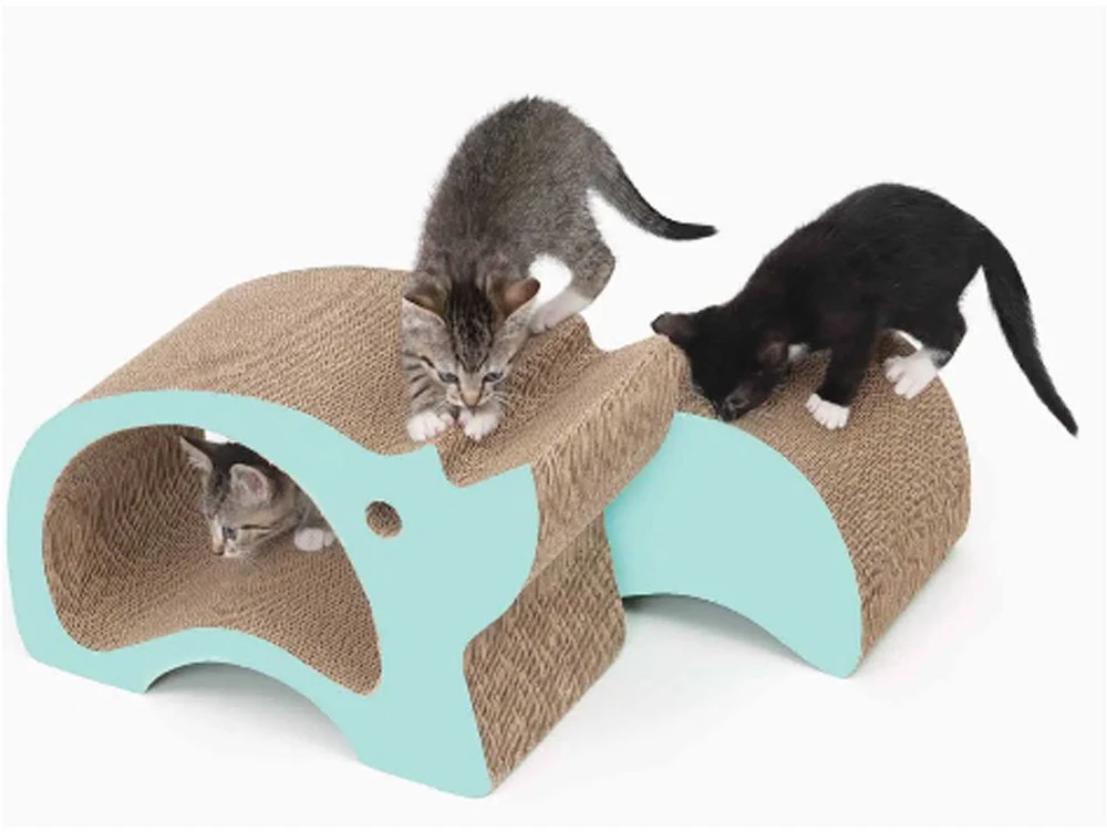 Catit Zoo Scratcher Nosorožec, draskymo stulpelis, katėms, kartoninis, 46 x 22,5 x 29 cm, 2in1