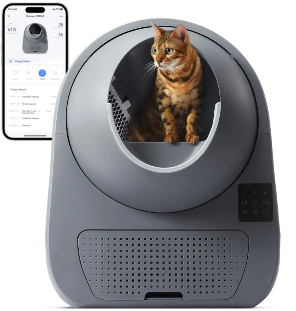 Catlink CAT LITTER BOX LUXURY PRO-X/DARK Pilkas CL-08-Pilkas CATLINK