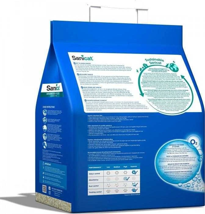 Sanicat Advanced Hygiene kačių kraikas, kraikas, katėms, 5 l, be kvapo