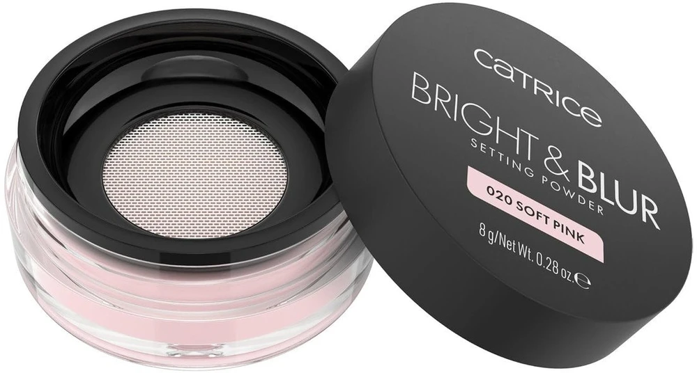 Catrice Bright & Blur matinė fiksuojanti pudra, 020 Soft Rožinė, 8 g