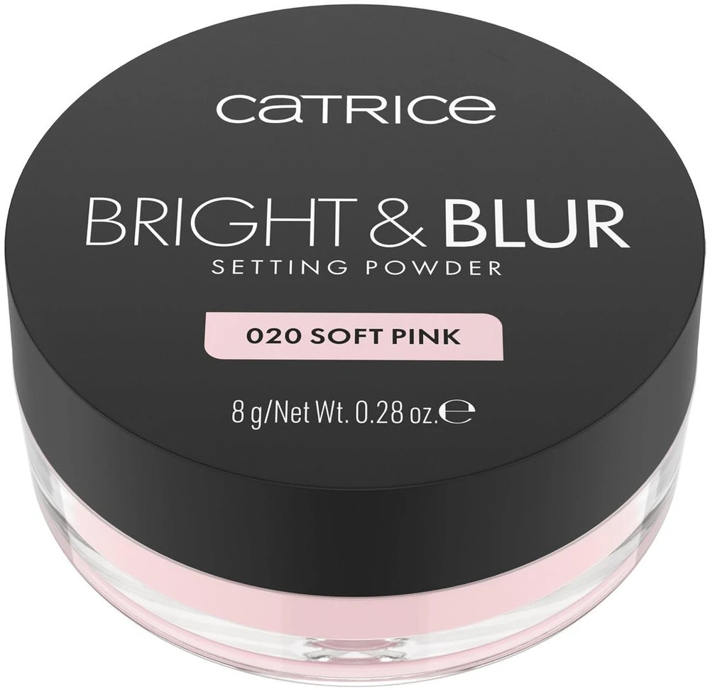 Catrice Bright & Blur matinė fiksuojanti pudra, 020 Soft Rožinė, 8 g