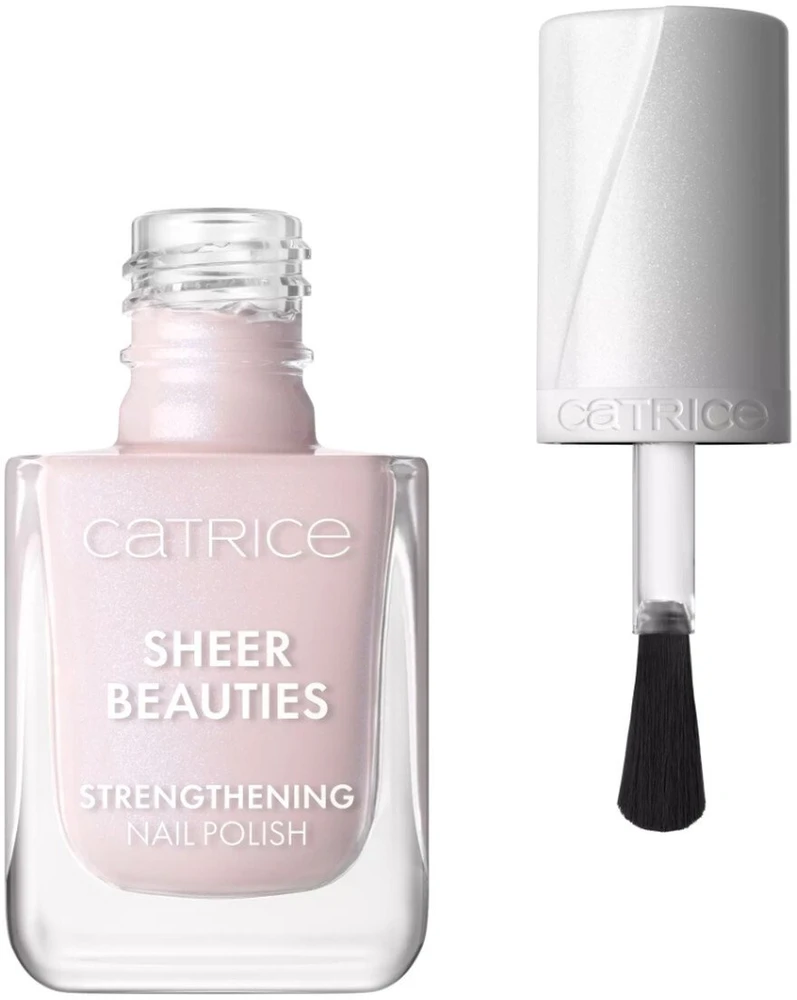 Catrice Catrice Sheer Beauties Strengthening Nagų lakas Wzmacniający lakier do paznokci 10ml Fluffy Cotton Candy (040)