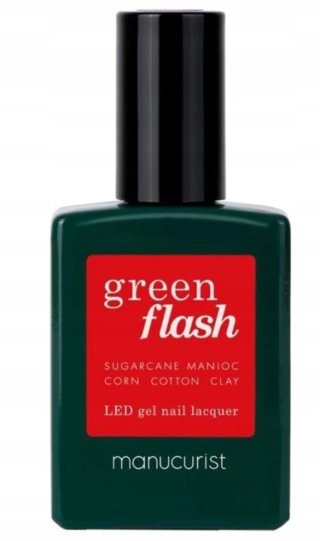 Manucurist Žalias Flash Nagų lakas lakier do paznokci Poppy Raudona 15ml