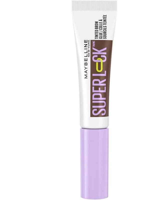 Maybelline Super Lock Brow Glue atspalvį suteikiantis antakių gelis-klijai, atspalvis: Deep Brown, 7 ml
