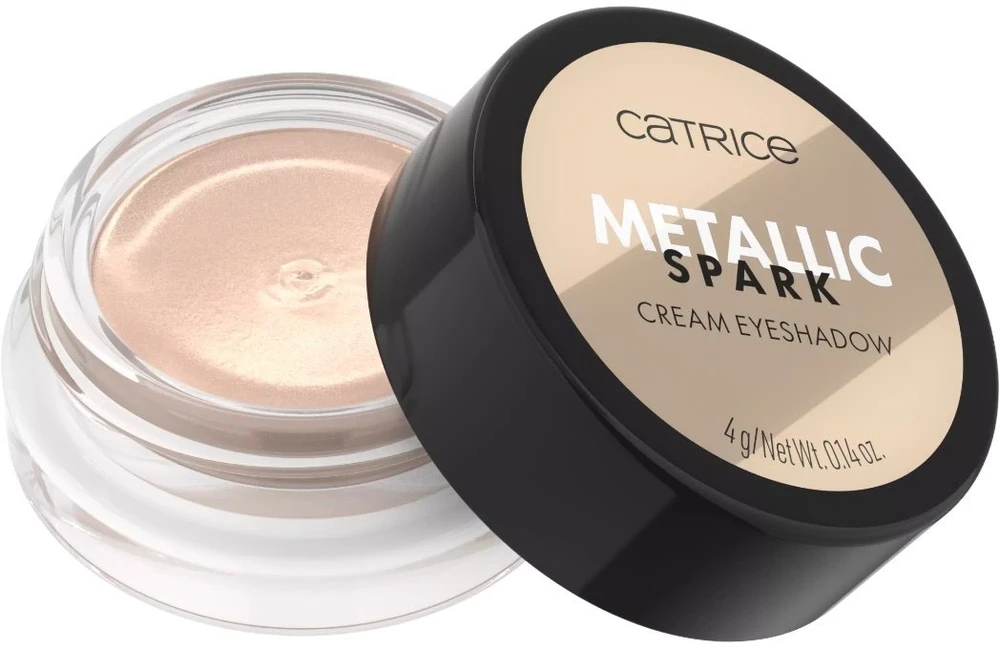 „Catrice Metallic Spark Brilliant Kreminis“ akių šešėliai 010 Champagne Chic, 4 g