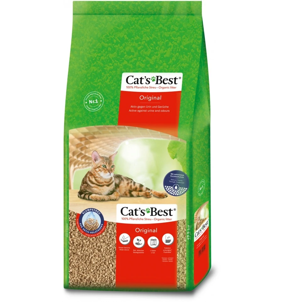 Cats Best OkoPlus Original Natūralus kraikas katėms 40L