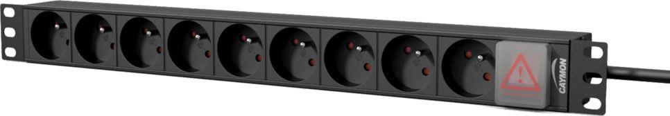 Spausdintuvas Ilgiklis Caymon PSR109FS/B 19" 9 lizdai 2,5 m su jungikliu