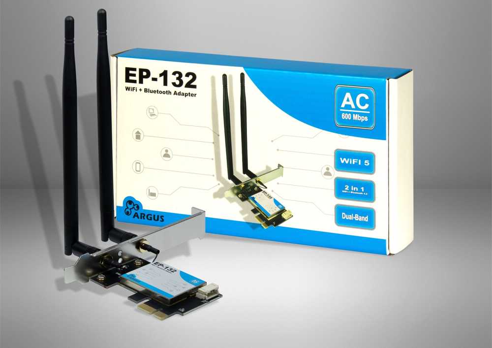 CB Antena Inter-Tech INTER-TECH EP-132 Wi-Fi 5 PCIe Adapteris 600Mbps BT 4.2